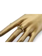 14-кв Желтое золото Желтый перидот Кольцо Винтаж стиль vrc266y